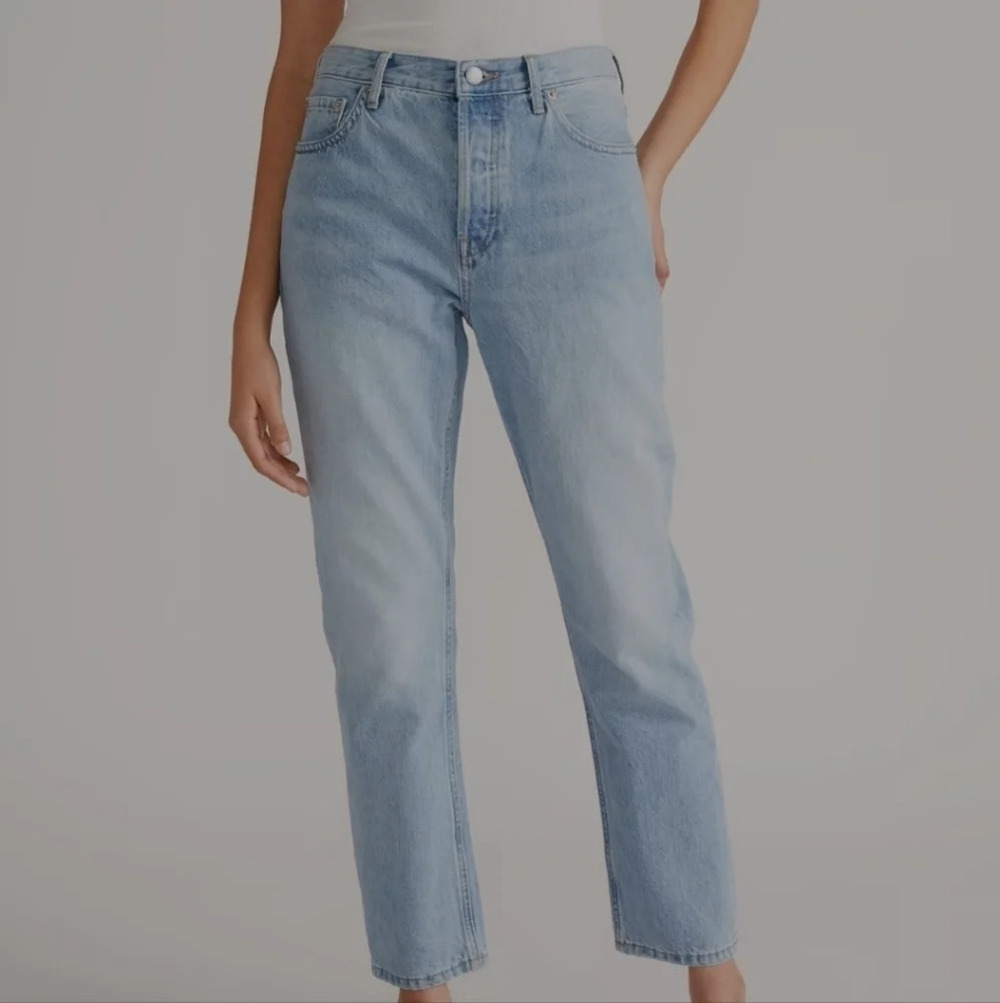 Everlane the cheeky jean vintage wash blue Straight leg button fly 29 regular